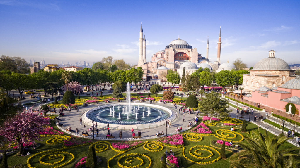 View of Hagia Sophia in Istanbul, Turkey