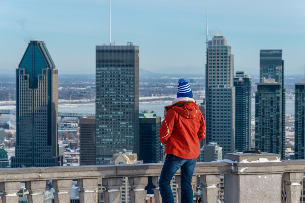 Montreal Skyline from Kondiaronk belvedere.