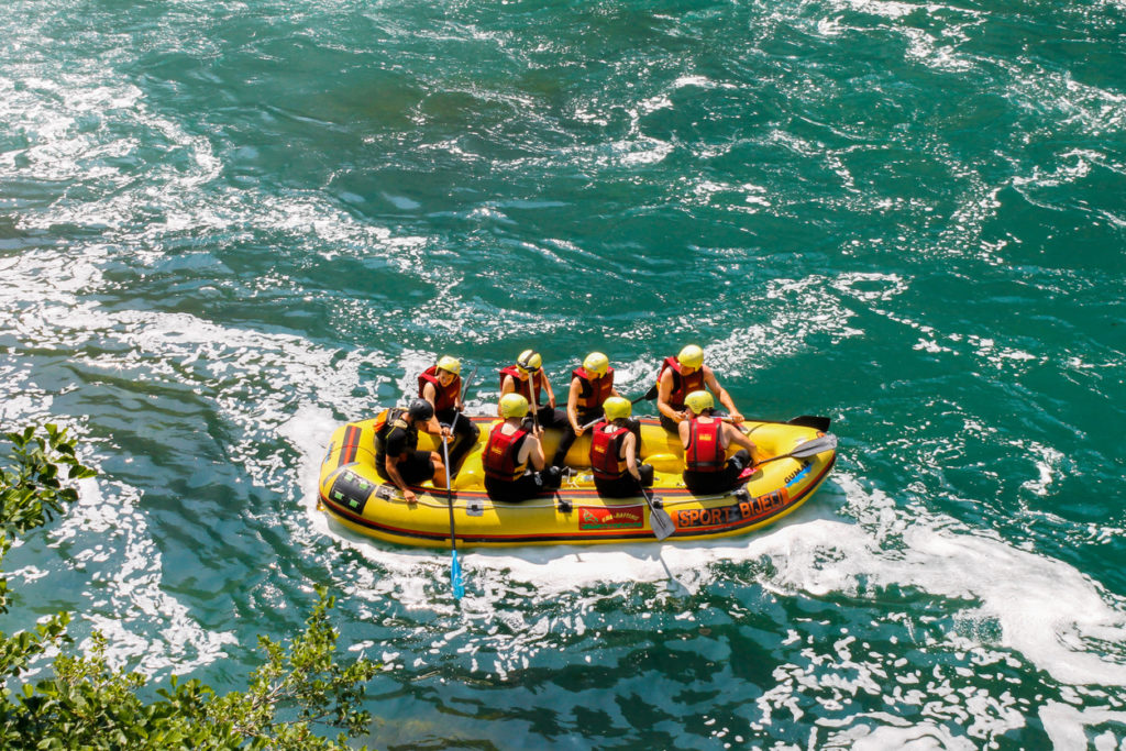 Rafting Down a River
