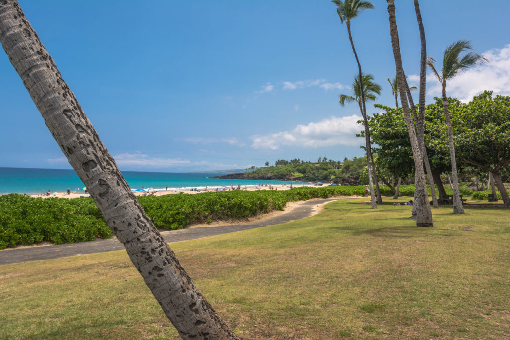 A view of Hapuna Beach State Park in Big Island, Hawaii