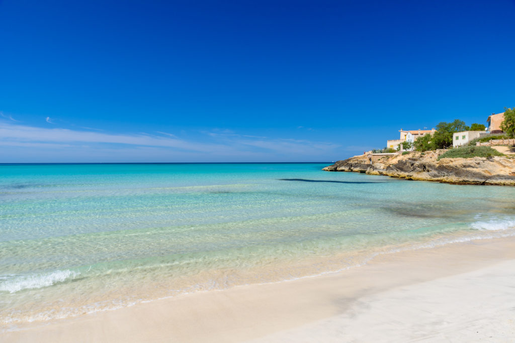 Beach Es Trenc - beautiful coast and beach of Mallorca, Spain