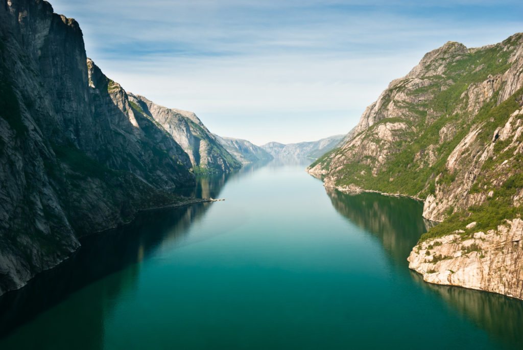 Kjerag plateau, Lysefjord, Norway.