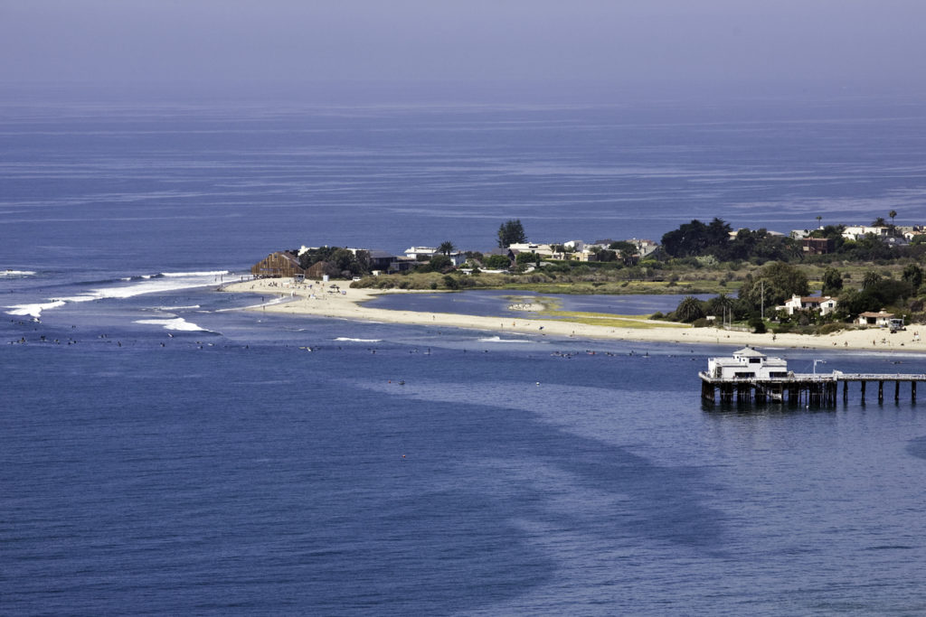 Surfing in Malibu California