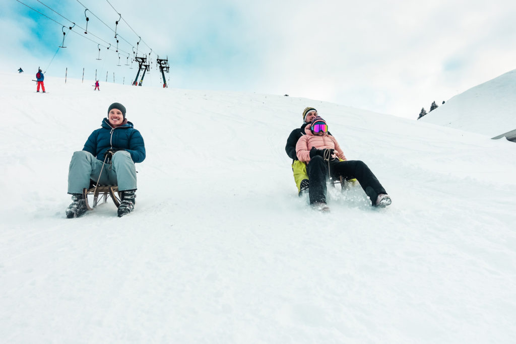 Sledding in St Johann