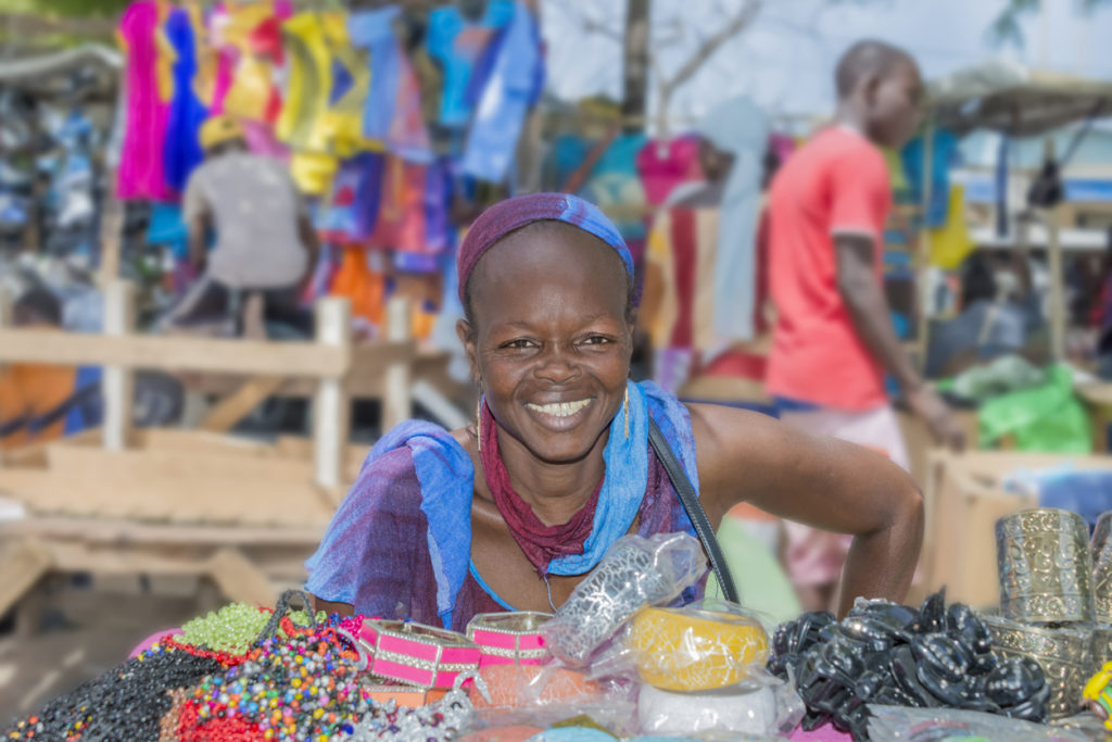 Street seller, Sandaga Market