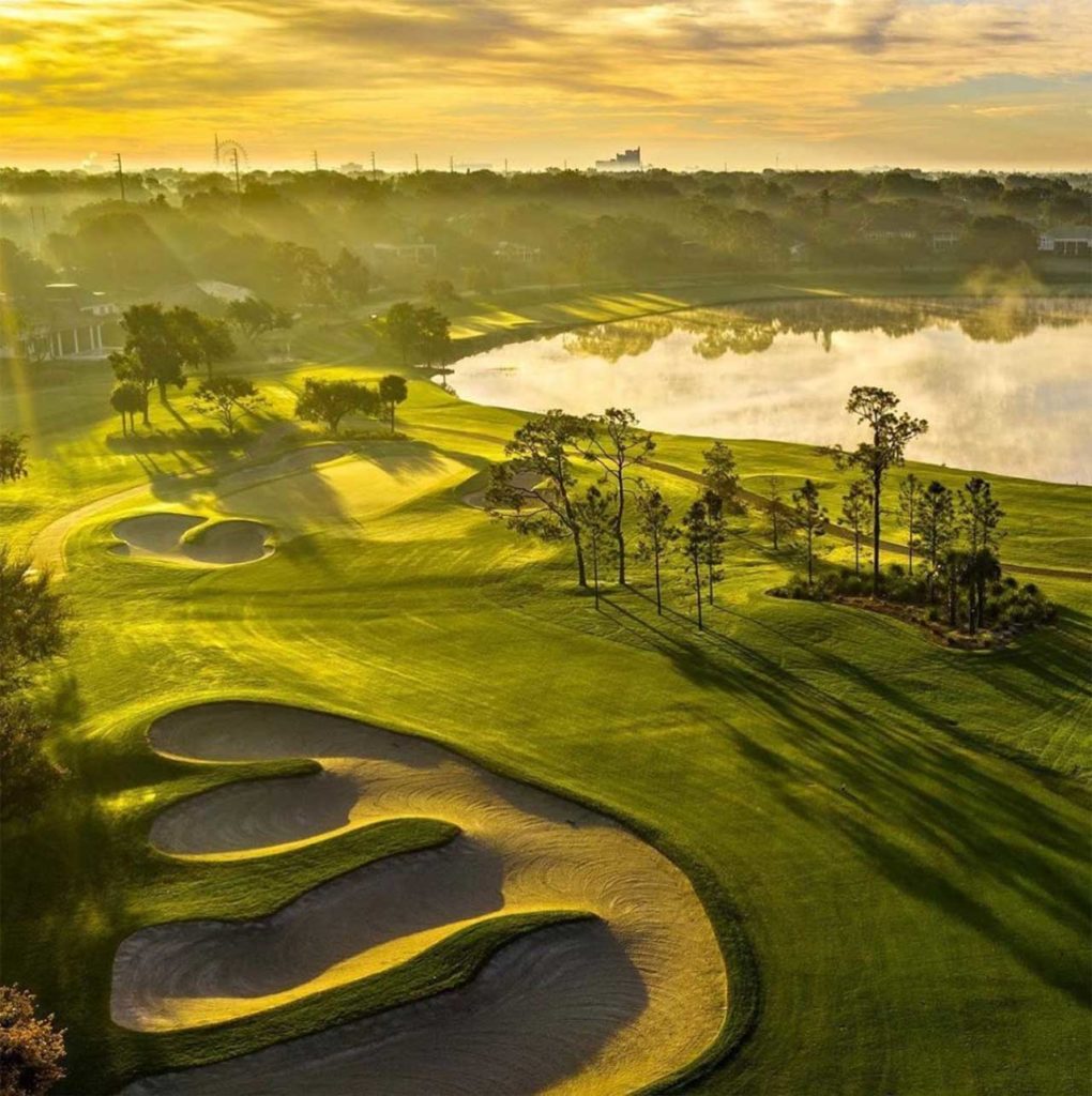 Arnold Palmers Bay Hill Club Golf Course at sunrise