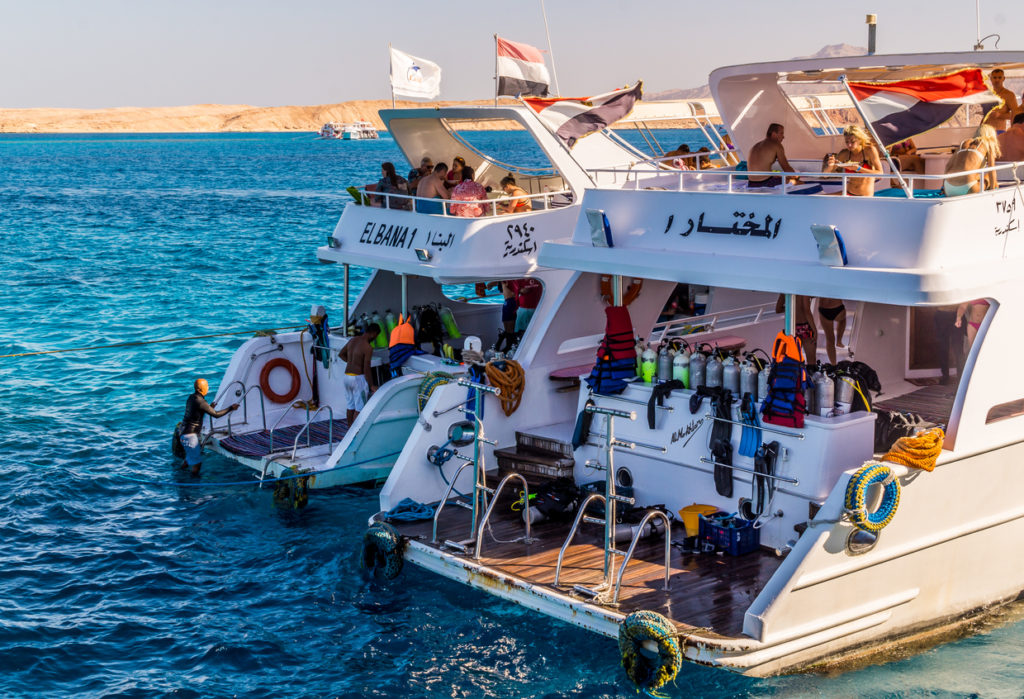 Boat trip and diving schools in Egypt