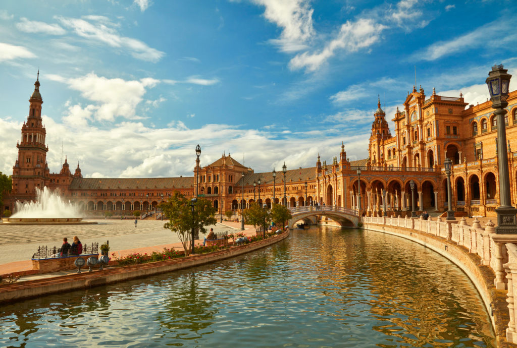 Spain Square (Plaza de Espana). Seville, Spain.