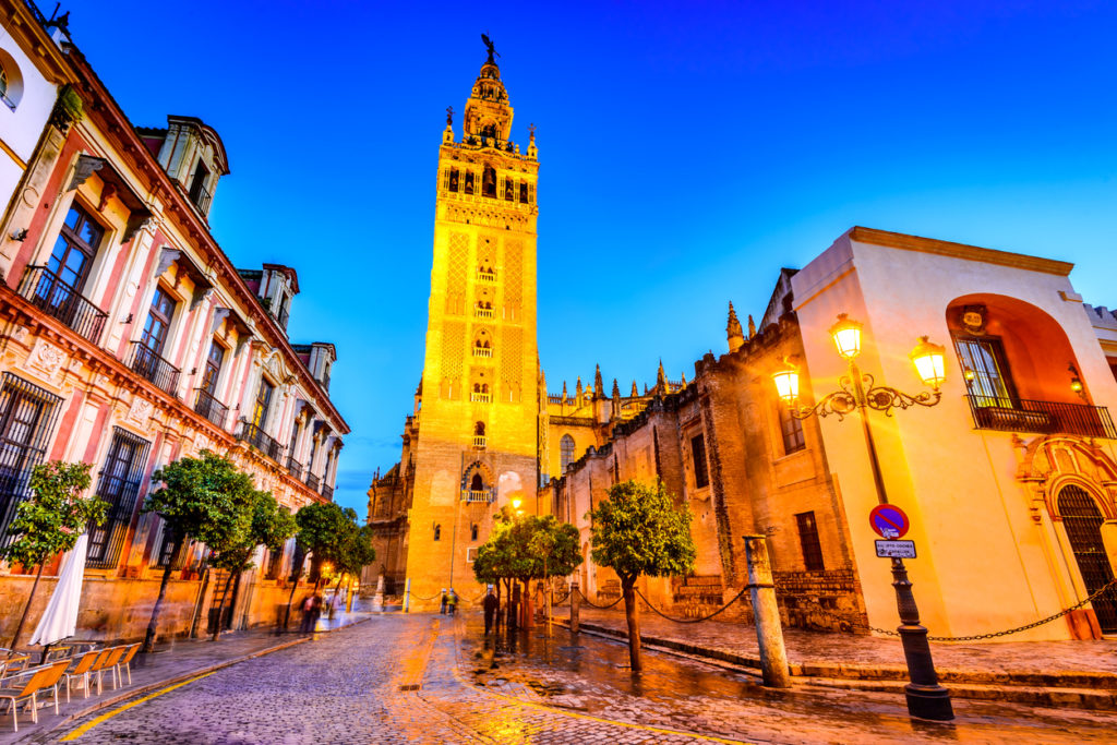 Giralda tower in Sevilla, Andalusia, Spain