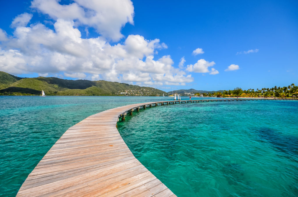 Martinique pontoon on Marin bay