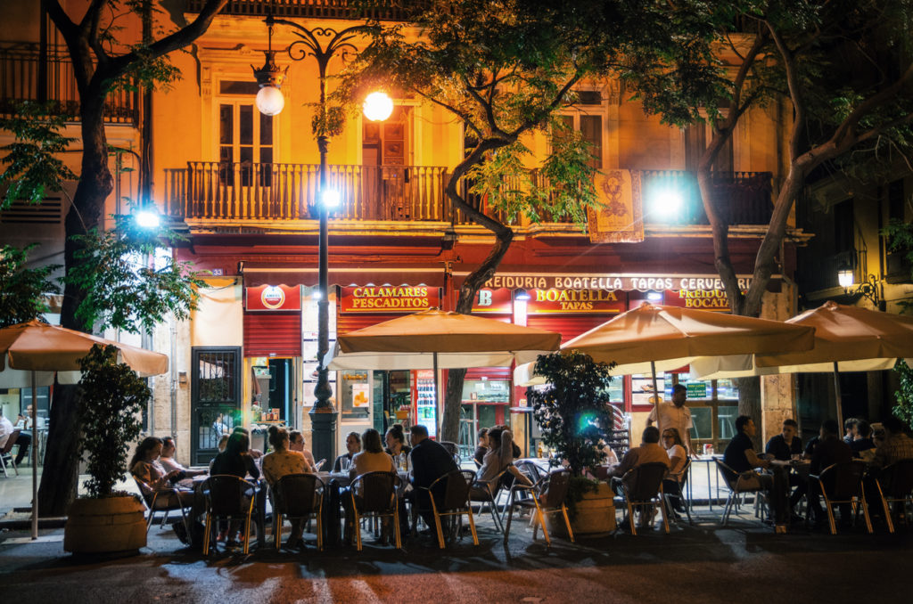 Nightlife in Valencia, Spain