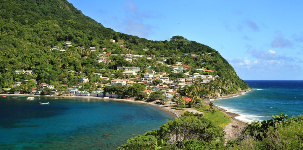 Scotts Head village in Dominica