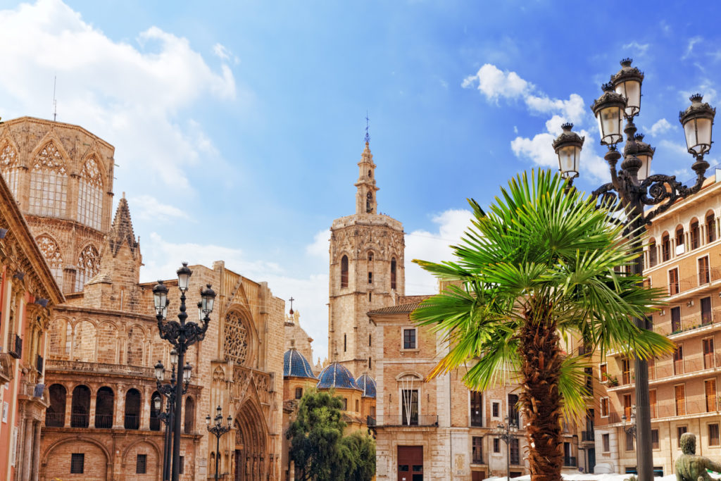 Square of Saint Mary's and Valencia cathedral