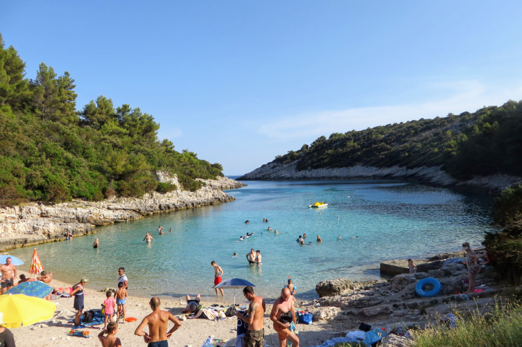 Zitna Beach, on Korcula island, Croatia.