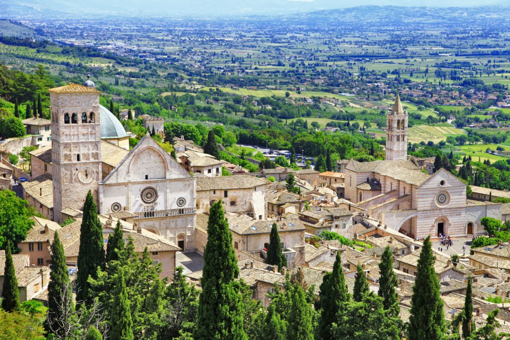 The medieval town of Assisi