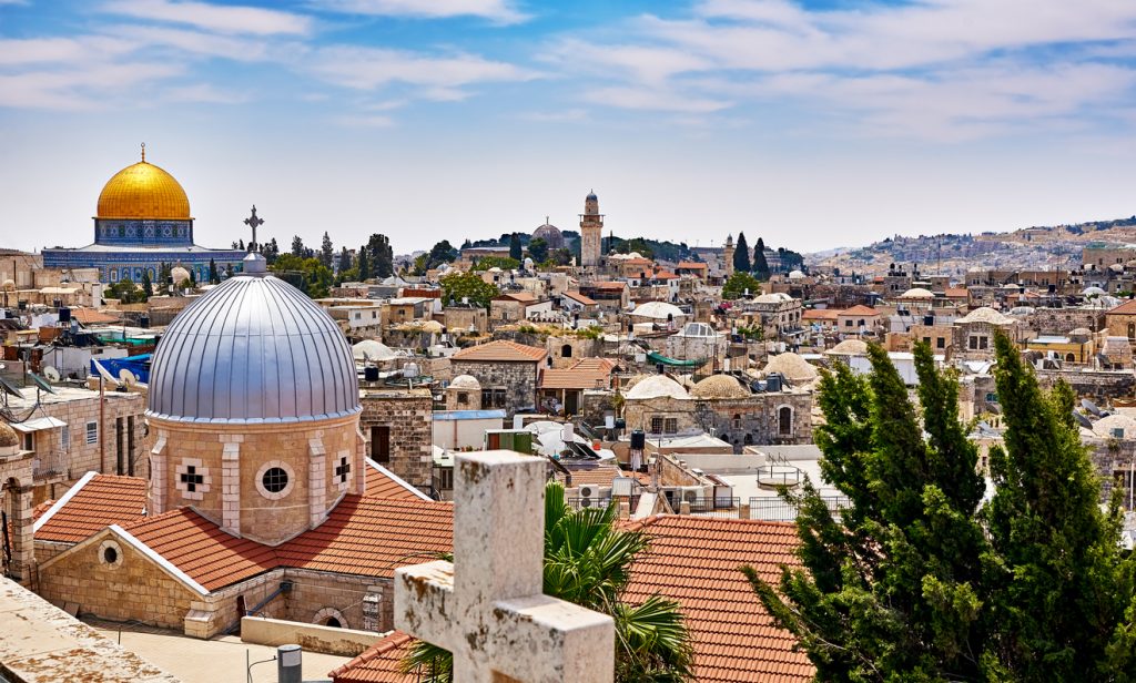 Jerusalem panoramic roof view