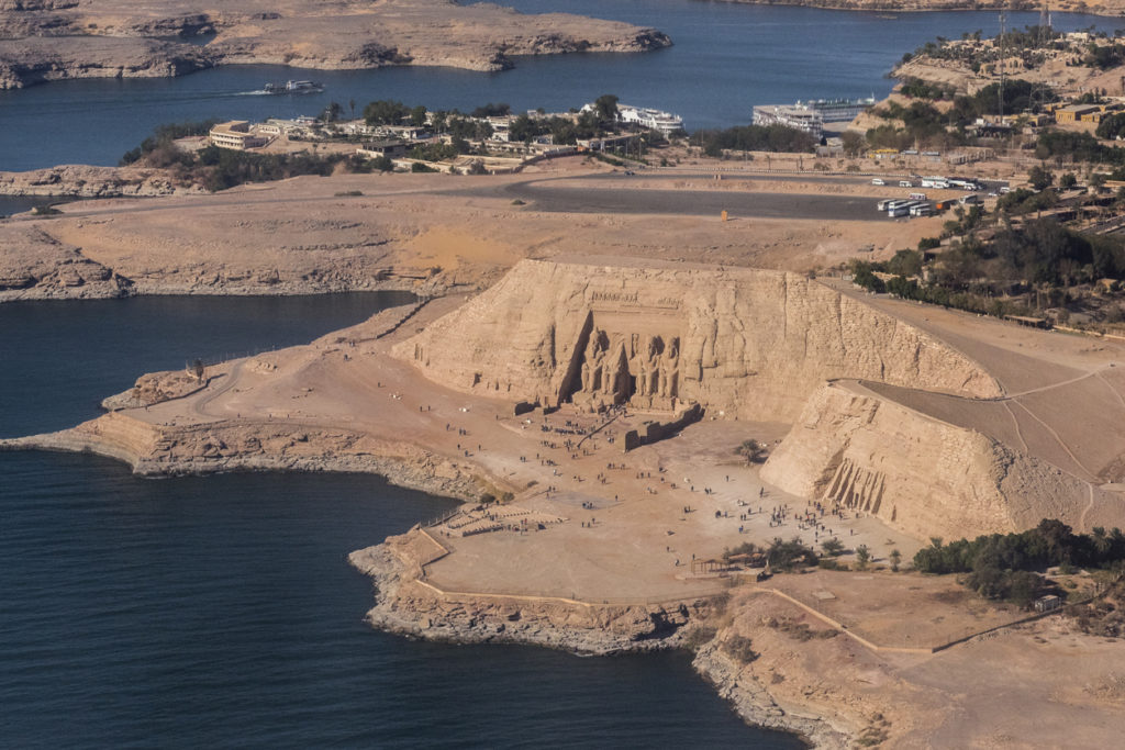 Aerial view of Abu Simbel, Nubia, Egypt