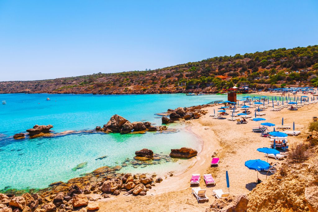 Nissi beach and Cavo Greco in Ayia Napa, Cyprus