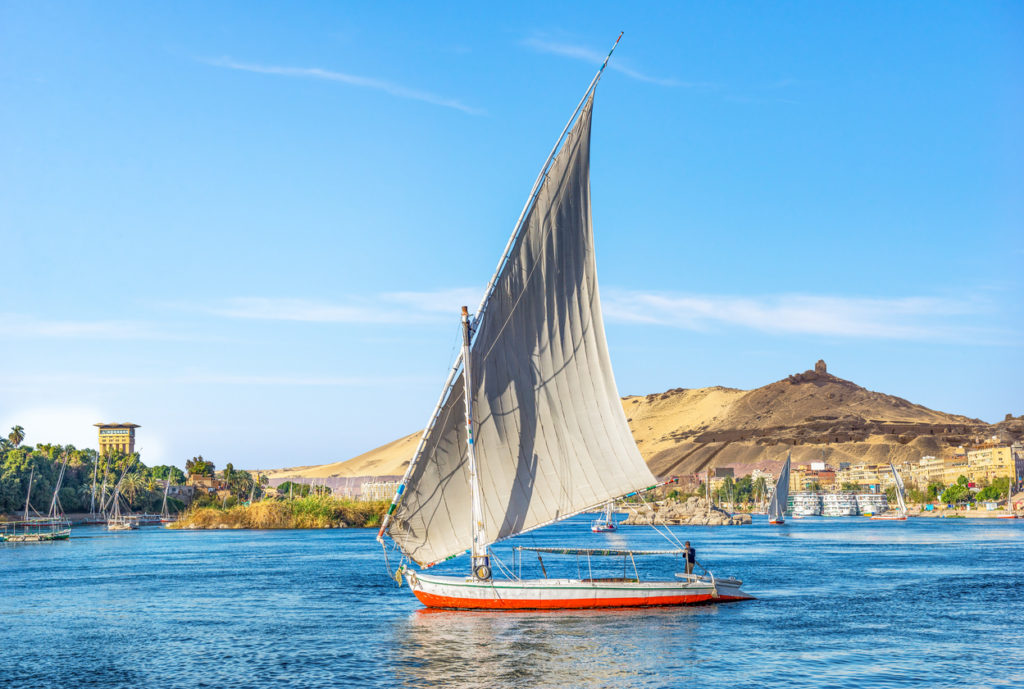 Sailing boat in Aswan