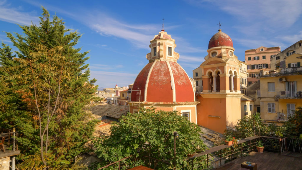 Dome of Tenedos Catholic Church on Corfu