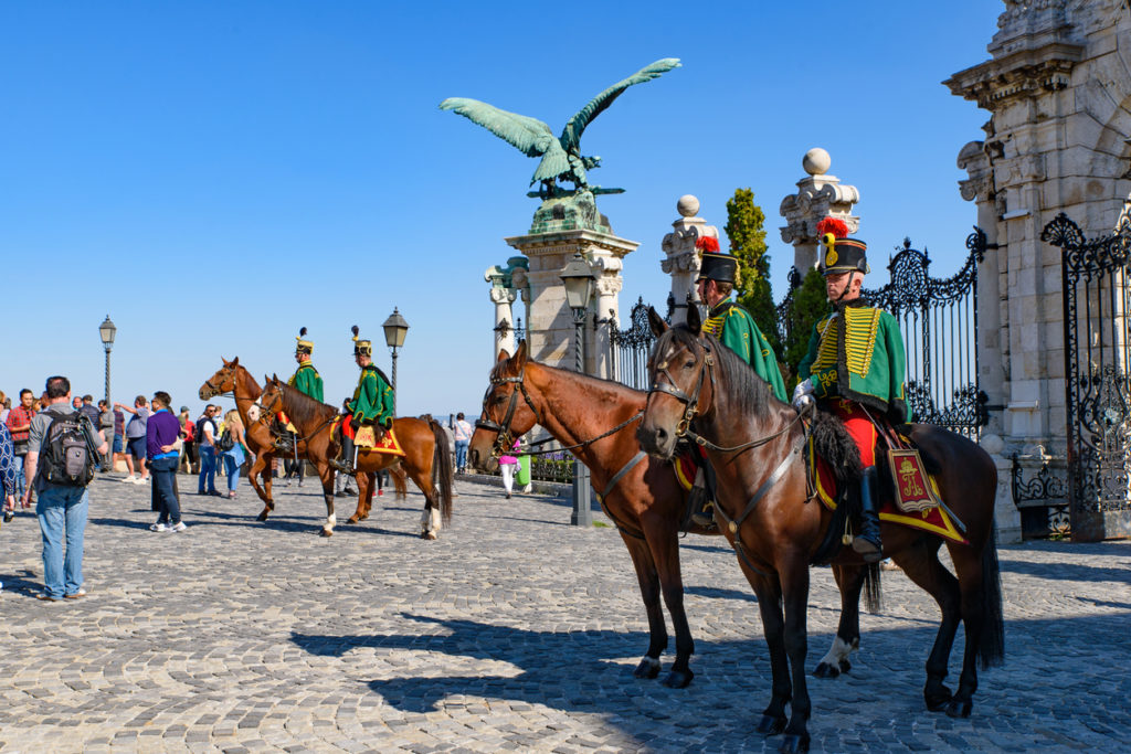 Hungarian Royal Horse Guards at Budapest Castle