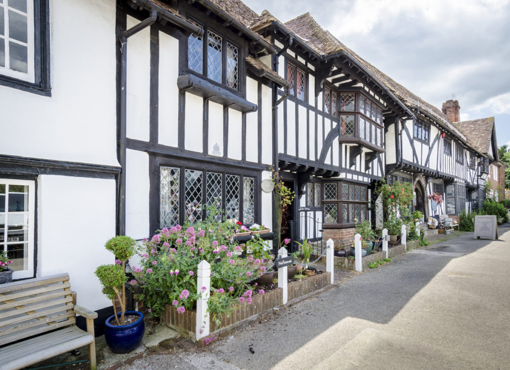 Leaded windows and beamed cottages