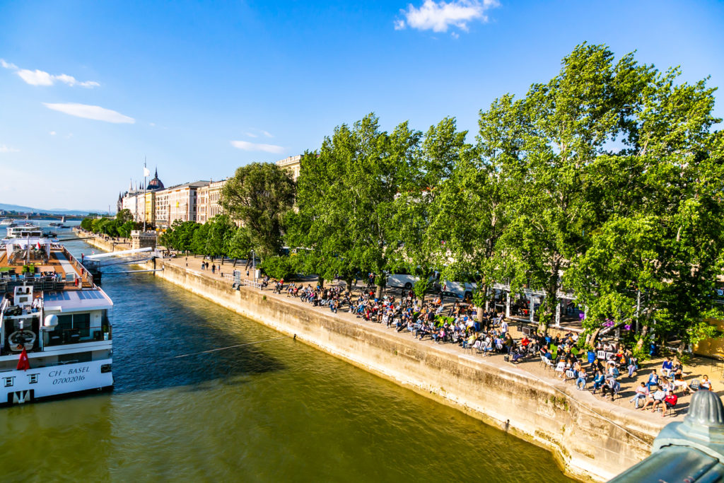 People enjoying Budapest