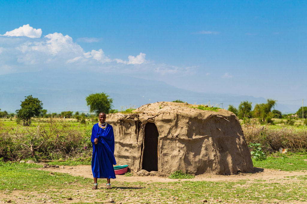 Traditional Masai village near Arusha, Tanzania.