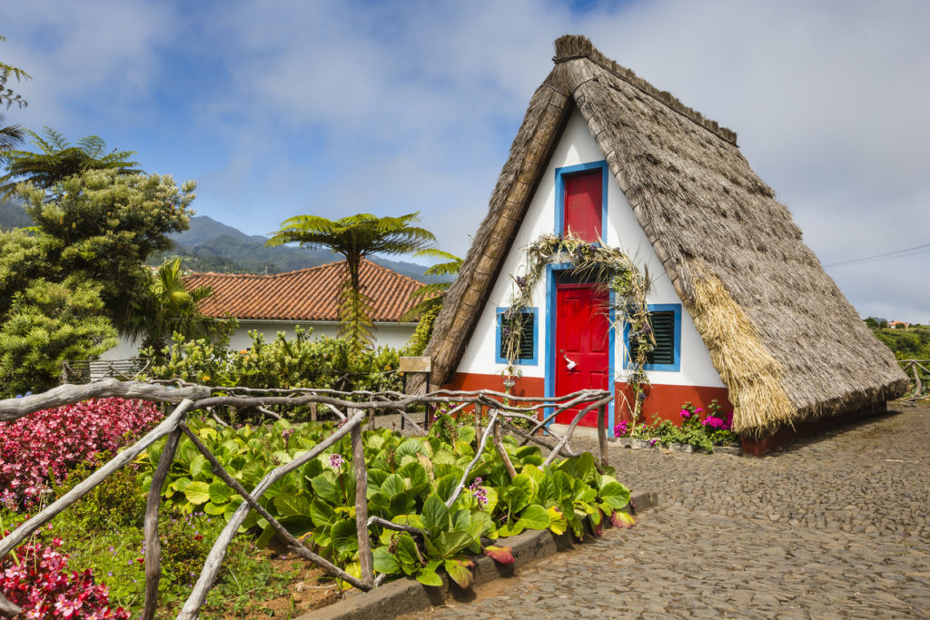 Traditional rural house in Santana Madeira, Portugal.