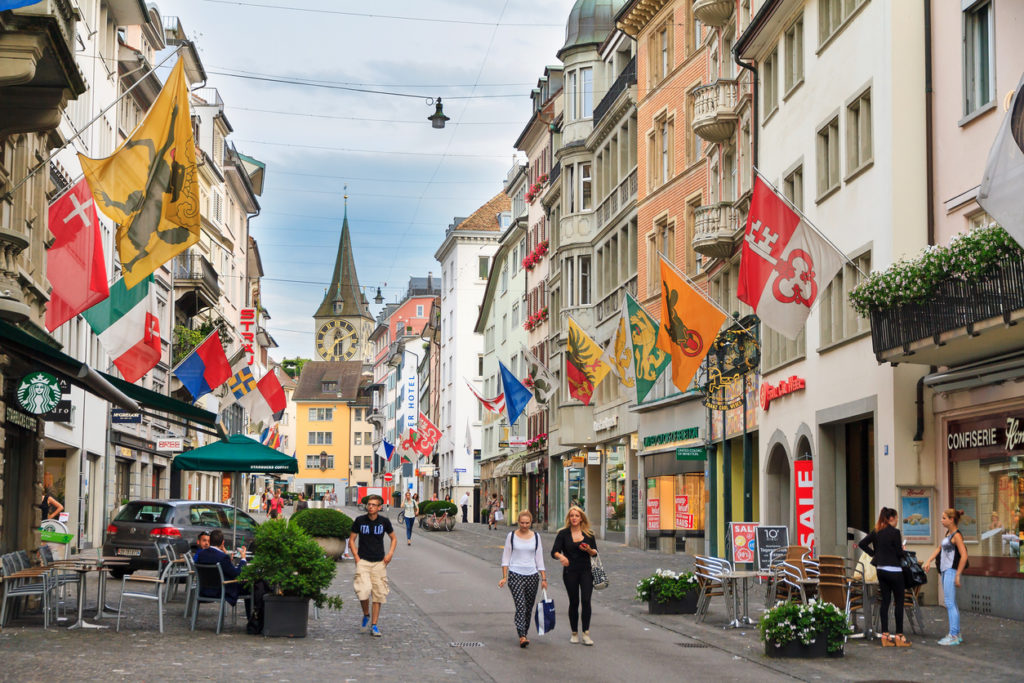 Zurich shopping street