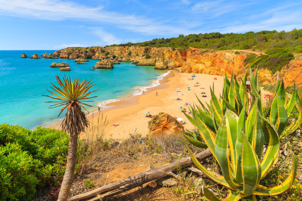 Beautiful beach near Portimao town, Algarve