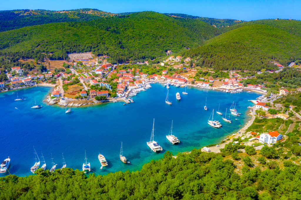 Fiskardo village in Kefalonia island