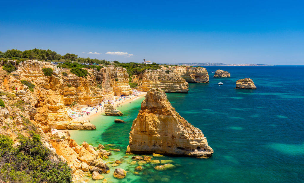 Praia da Marinha, beautiful beach