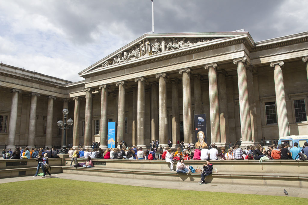 Tourists at the British Museum