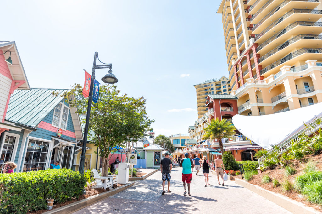 City town village Pirate's Alley on Harbor Boardwalk