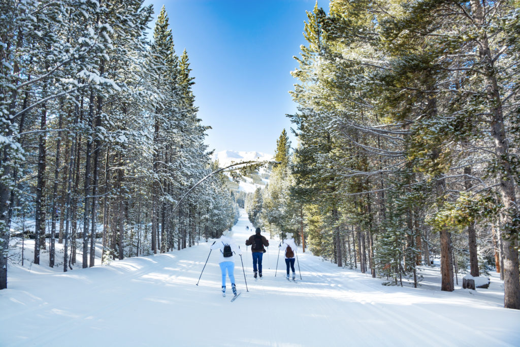 Family cross-country skiing in Breckenridge Nordic Center