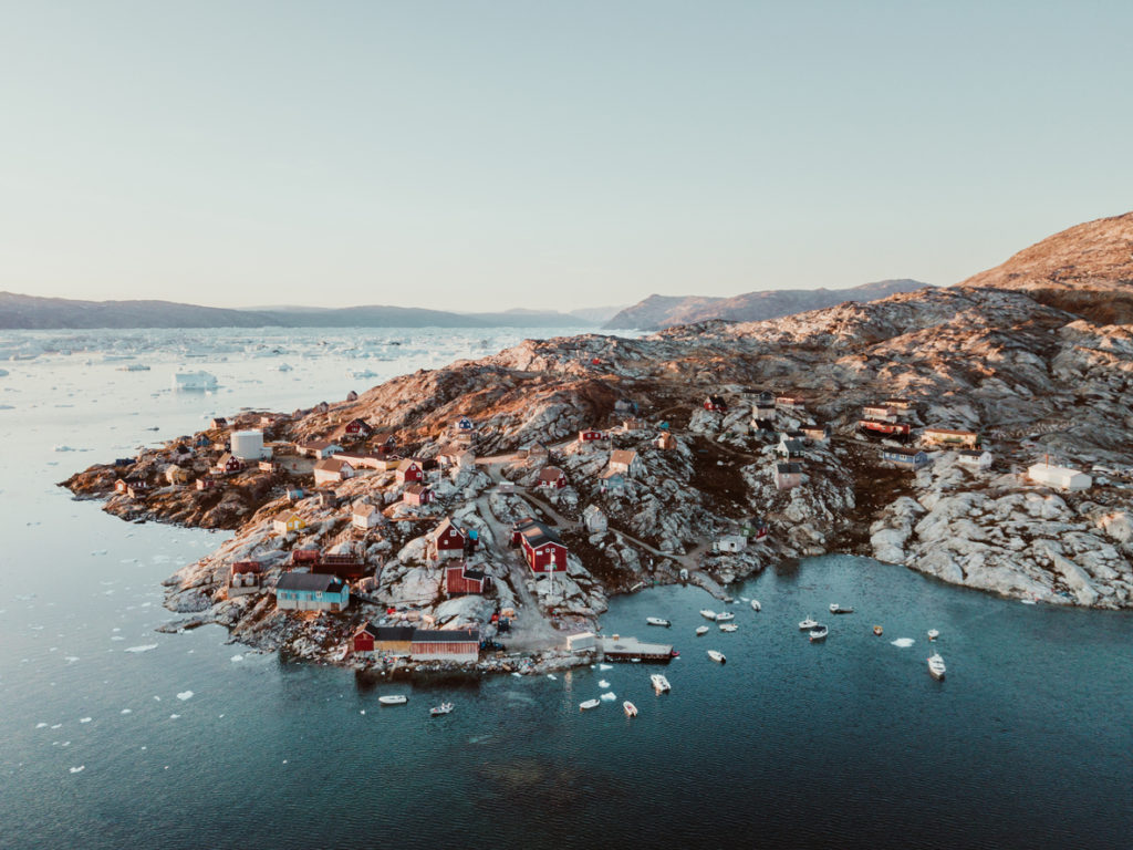Fishing village in East Greenland