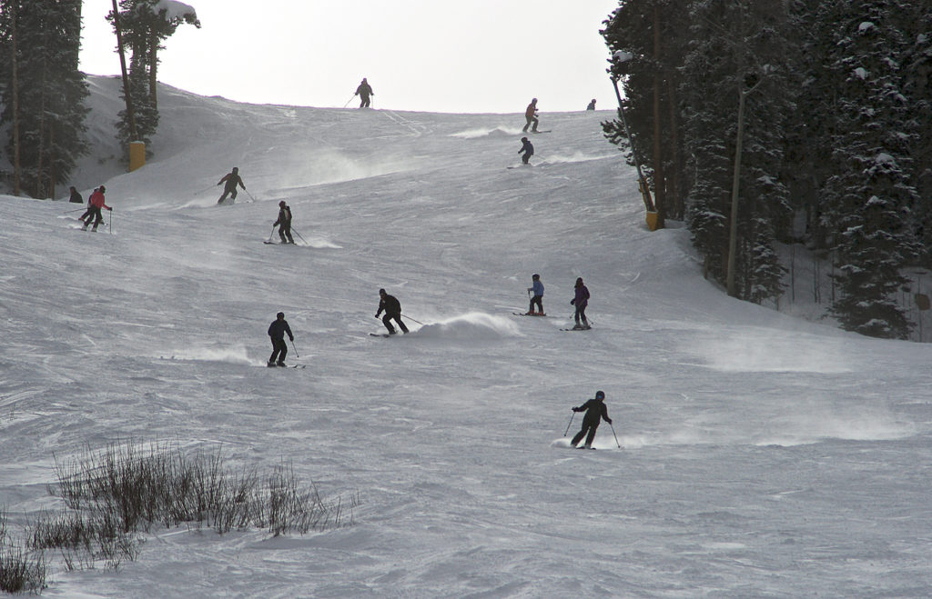 Mid season skiing at Breckenridge ski resort