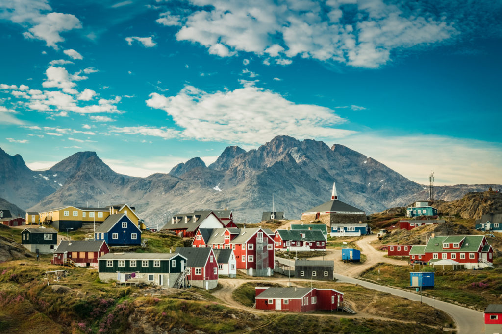 Picturesque village in Greenland