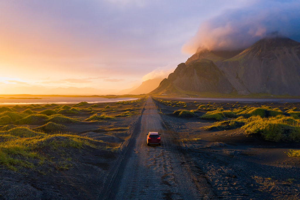 Sunset with Vestrahorn mountain