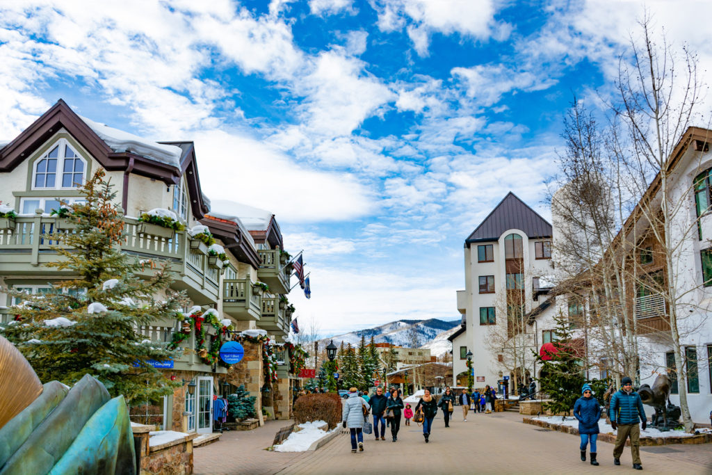 Vail village, small town at base of Vail Mountain