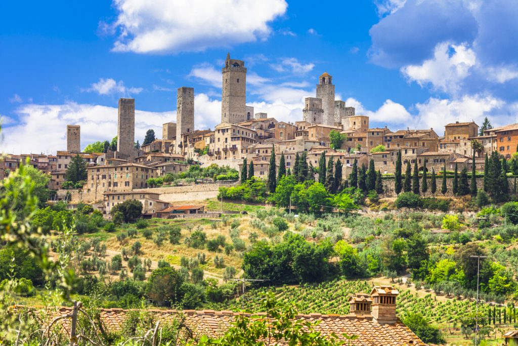 Impressive Medieval Town, San Gimignano, Tuscany, Italy.