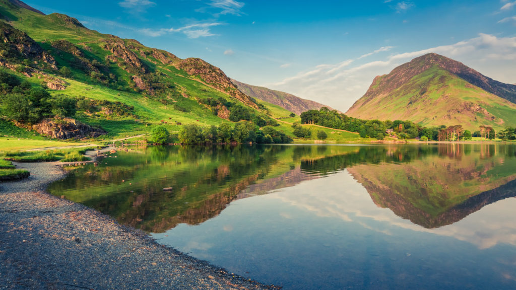 Beautiful sunset in the Lake District