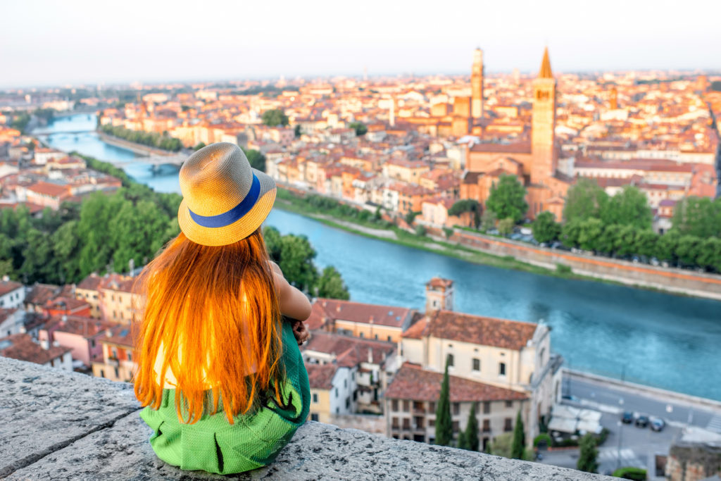 Enjoying the beautiful view of Verona