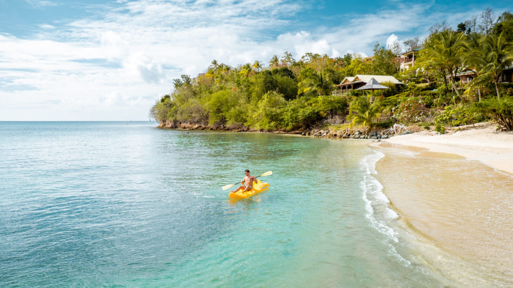 Fun at the beach in St Lucia