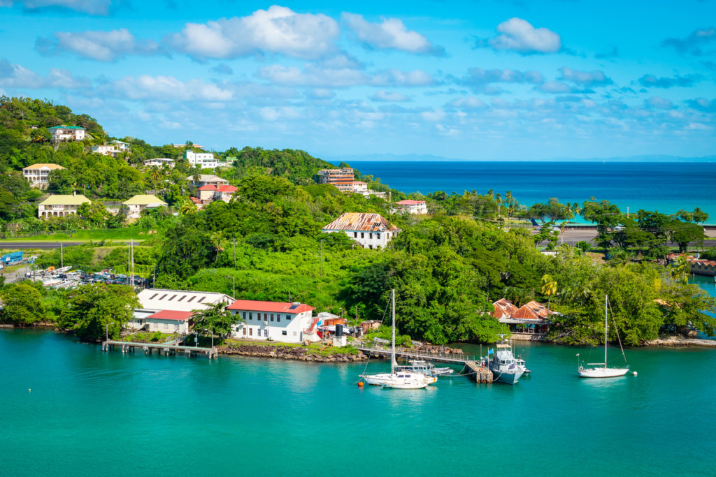 Harbor of Castries in St Lucia