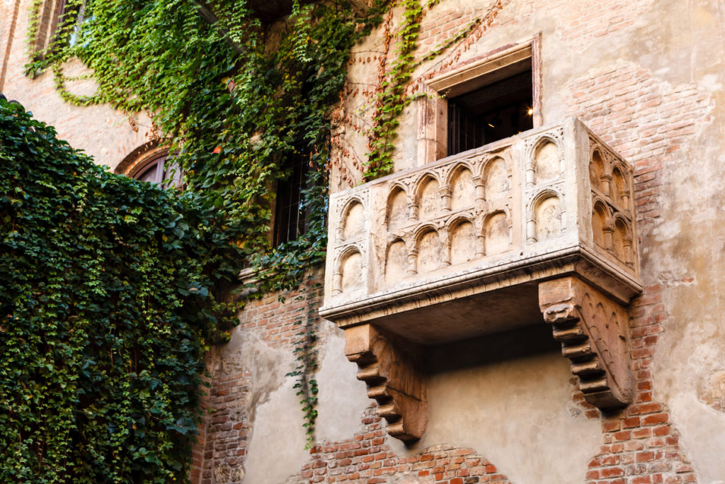 The Famous Balcony of Juliet Capulet Home in Verona