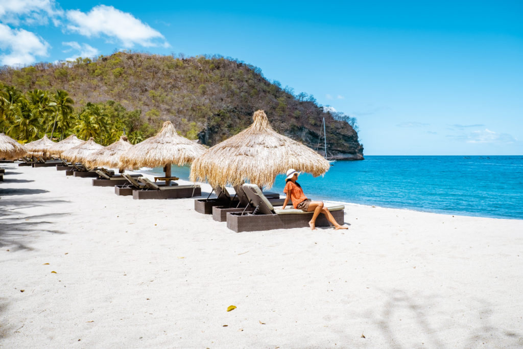 The tropical Island of St Lucia.