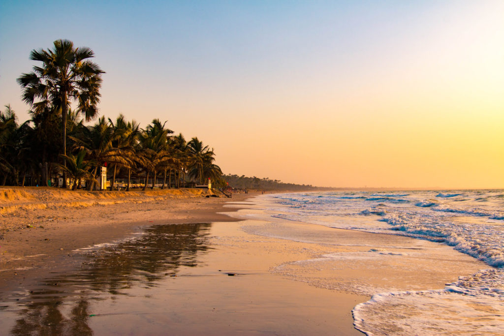 Beautiful beach in Serrekunda, Gambia