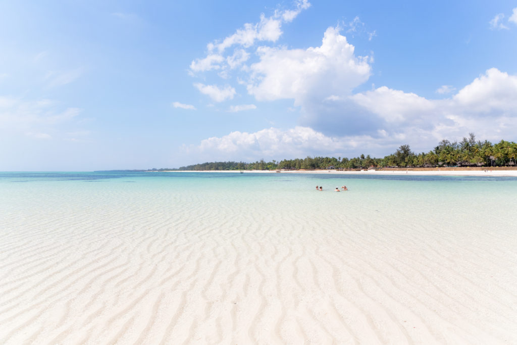 Clear ocean water in Kenya